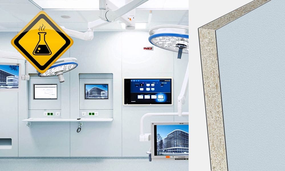 МЕДИЦИНСКАЯ ПАНЕЛЬ ЭСКАПЛАТ™ ГСП С ХИМСТОЙКИМ БАКТЕРИЦИДНЫМ ПОКРЫТИЕМ HPL ДЛЯ ЧИСТЫХ ПОМЕЩЕНИЙ